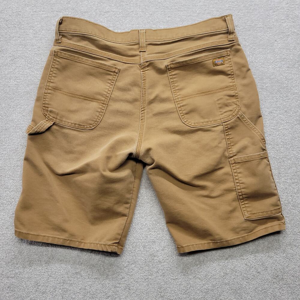 Dickies Flex Work Shorts Mens 32 Brown Carpenter Utility Stretch Canvas - Picture 2 of 9